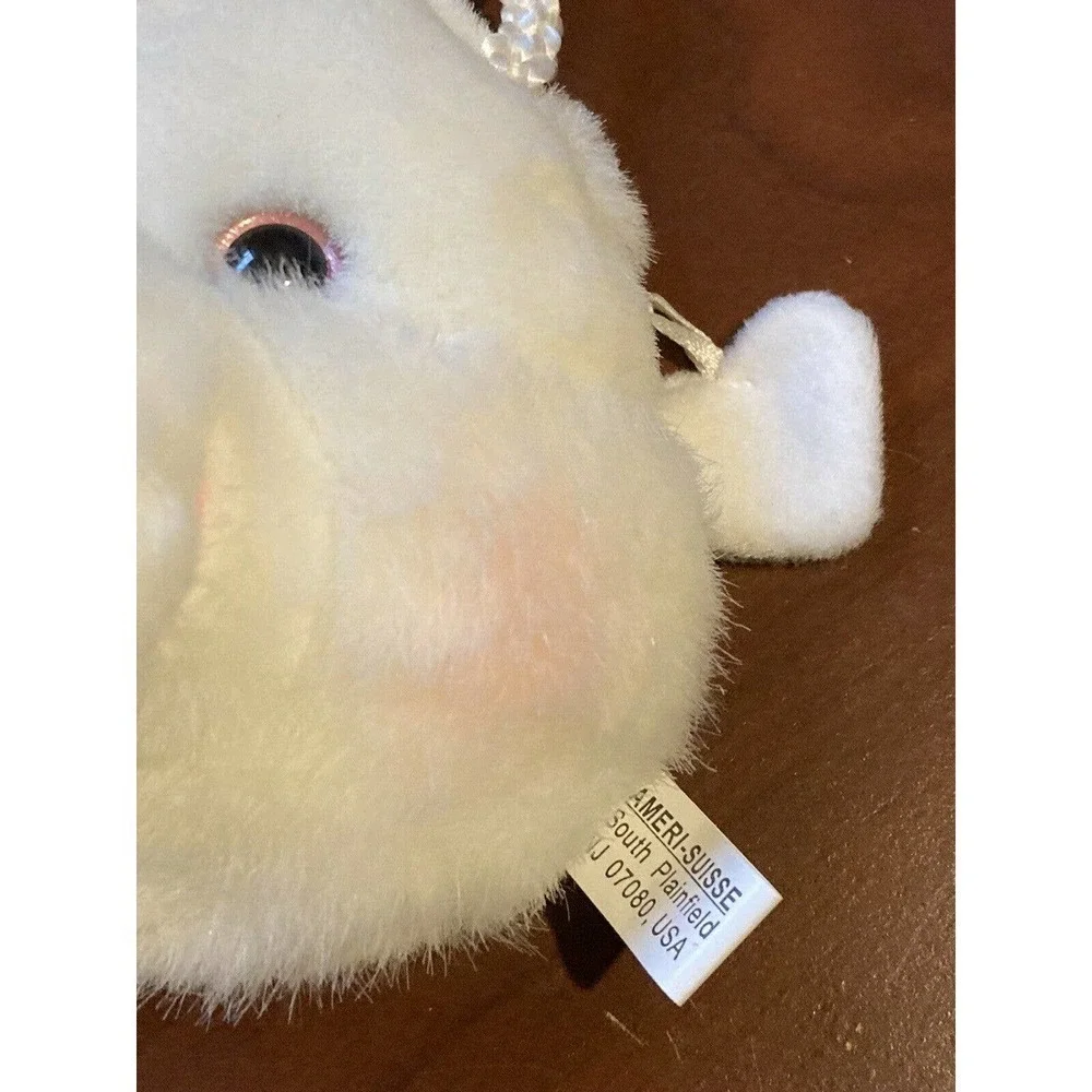 White Plush Childs Purse Bunny Face‎ Ameri-Suisse